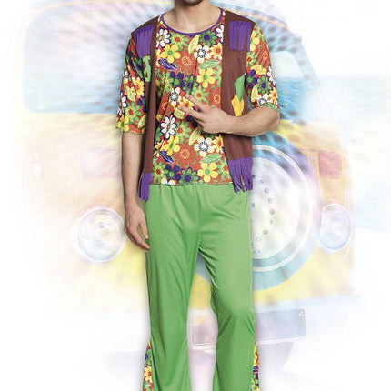 Feestbazaar Hippie kostuum man woodstock