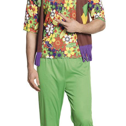 Feestbazaar Hippie kostuum man woodstock