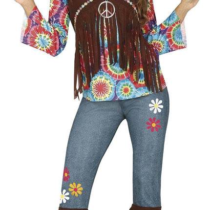 Feestbazaar Hippie Kostuum Vrouw Peace Lotus
