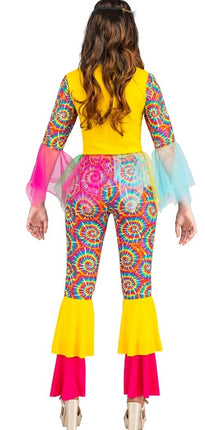 Feestbazaar Hippie Rainbow Circle Kostuum Indy Dames