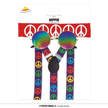 Feestbazaar Hippie Set Gekleurd 3 Delig