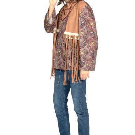 Feestbazaar Hippie Shirt Elliot Bruin Heren