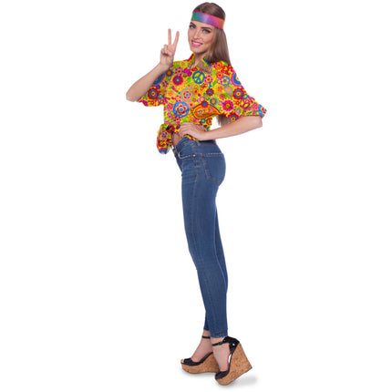 Feestbazaar Hippie Shirt Volwassenen