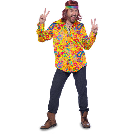 Feestbazaar Hippie Shirt Volwassenen