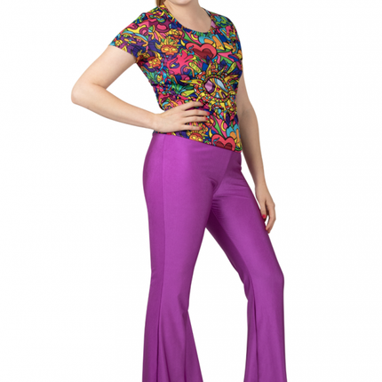 Feestbazaar Hippie T-shirt Dames Colorful Dream