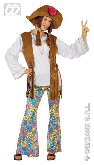 Feestbazaar Hippie Woodstock kostuum vrouw
