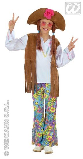 Feestbazaar Hippie Woodstock pak meisje