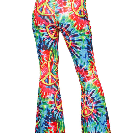 Feestbazaar Hippiebroek Peace Tie-Dye Dames