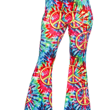Feestbazaar Hippiebroek Peace Tie-Dye Dames