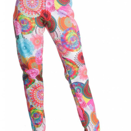 Feestbazaar Hippy flower power broek dames