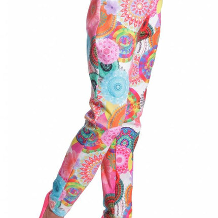 Feestbazaar Hippy flower power broek dames