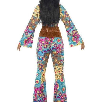 Feestbazaar Hippy flower power kostuum vrouw