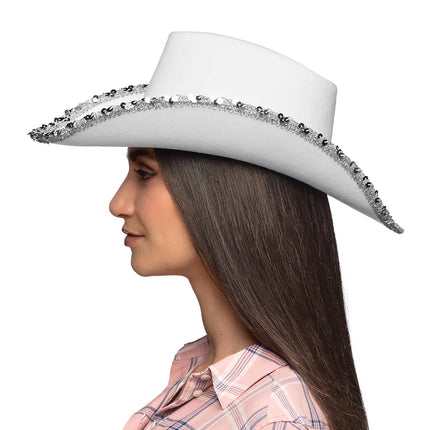 Feestbazaar Hoed Cowboy Girls Party Wit