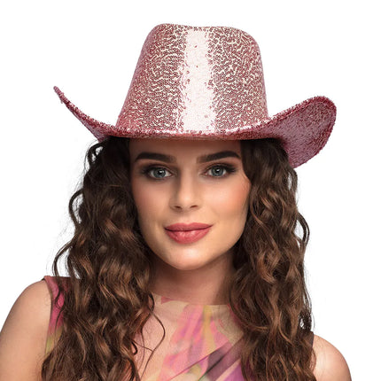Feestbazaar Hoed cowboy Rodeo party lichtroze