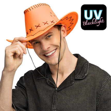Feestbazaar Hoed cowboy Savanne neonoranje