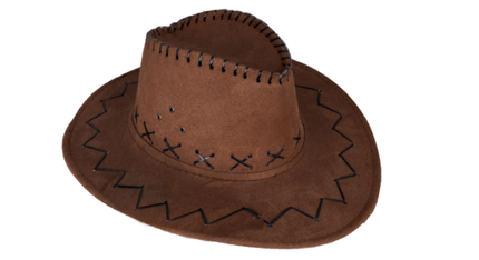 Feestbazaar Hoed Cowboy suede bruin