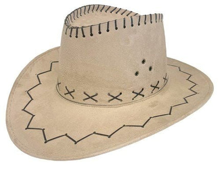 Feestbazaar Hoed Cowboy Suede Taupe