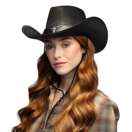 Feestbazaar Hoed Cowboy Wyatt zwart