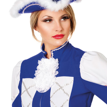 Feestbazaar Hoed dansmarietje blauw volwassenen
