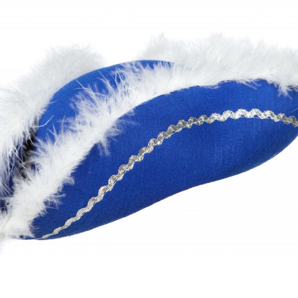 Feestbazaar Hoed dansmarietje blauw volwassenen