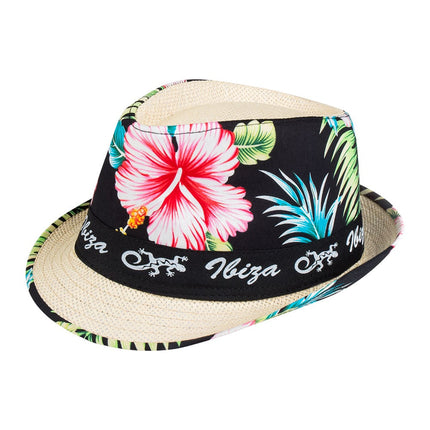 Feestbazaar Hoed Fedora Ibiza Flowers