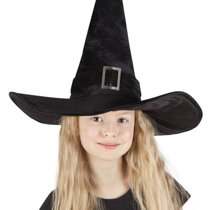 Feestbazaar Hoed heks Kendra kind zwart
