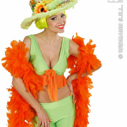 Feestbazaar Hoed Ibiza met zonnebloem groen