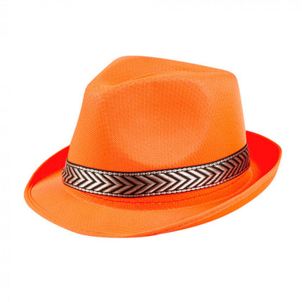 Feestbazaar Hoed neon oranje