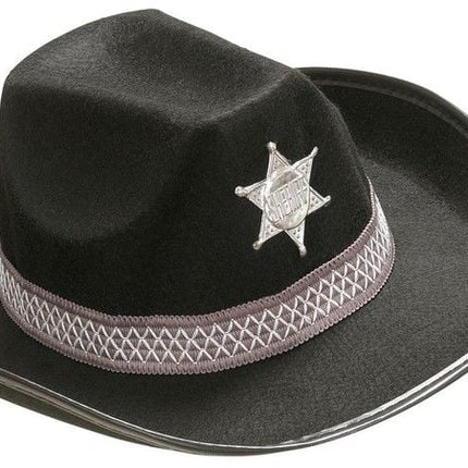 Feestbazaar Hoed Sheriff kind zwart Deluxe