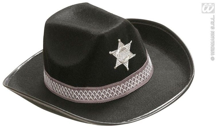 Feestbazaar Hoed Sheriff kind zwart Deluxe