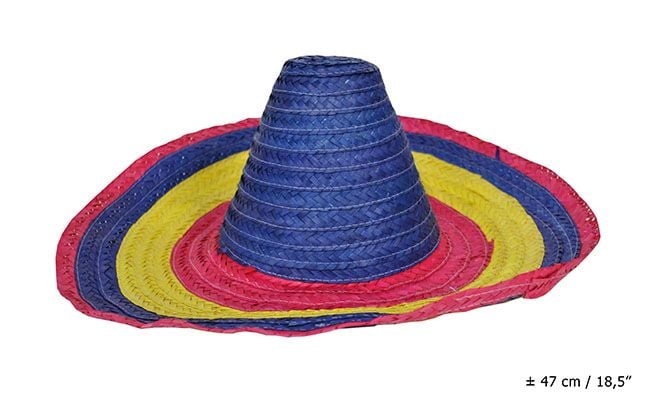 Feestbazaar Hoed sombrero 3 kleuren