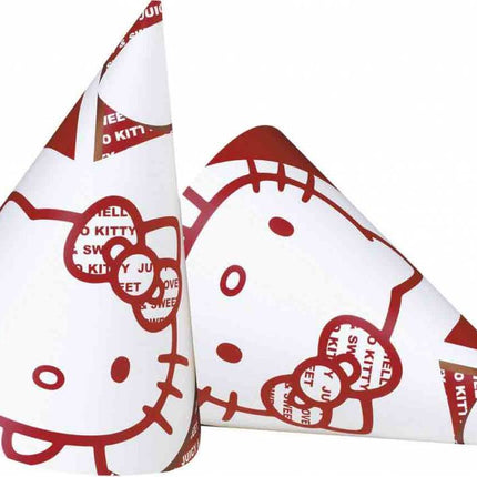 Feestbazaar Hoedjes Hello Kitty Apple 6 stuks
