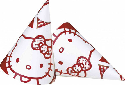 Feestbazaar Hoedjes Hello Kitty Apple 6 stuks