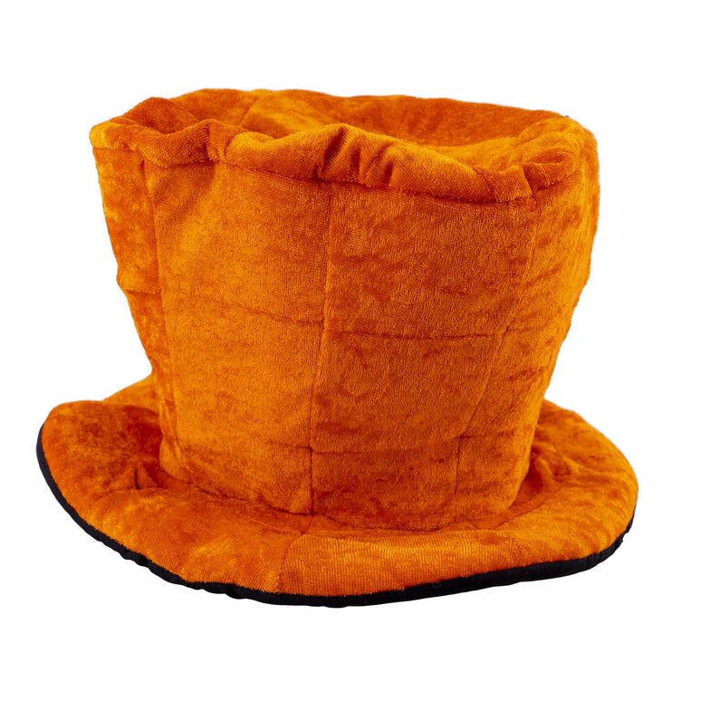 Feestbazaar Hoge Hoed Oranje Velours