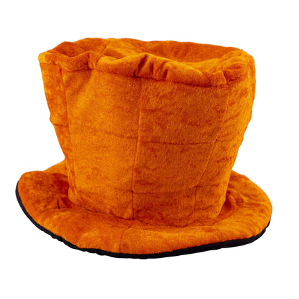 Feestbazaar Hoge Hoed Oranje Velours