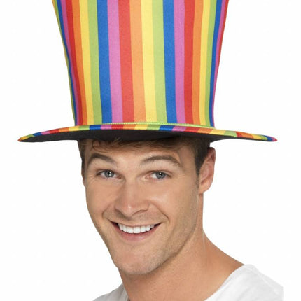 Feestbazaar Hoge hoed rainbow