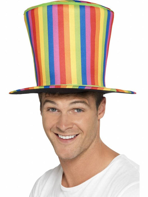 Feestbazaar Hoge hoed rainbow