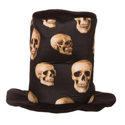 Feestbazaar Hoge hoed skulls Halloween