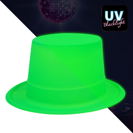 Feestbazaar Hoge Hoed Topper Neongroen