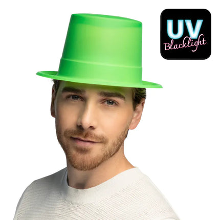 Feestbazaar Hoge Hoed Topper Neongroen