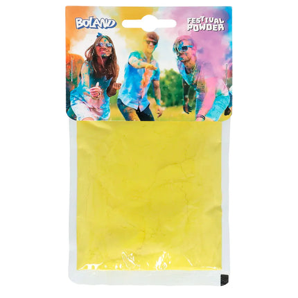 Feestbazaar Holi Kleurpoeder Geel (70g)