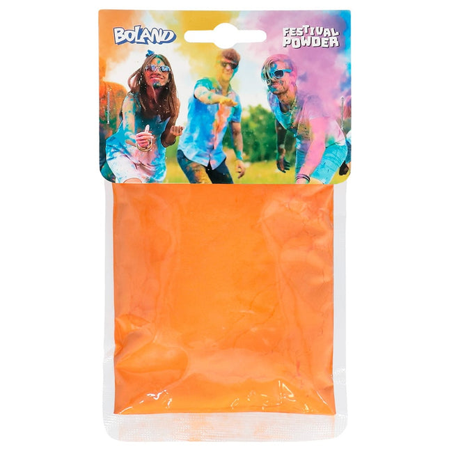Feestbazaar Holi Kleurpoeder Oranje (70g)