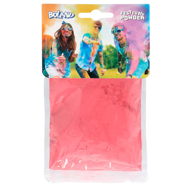 Feestbazaar Holi Kleurpoeder Roze (70g)