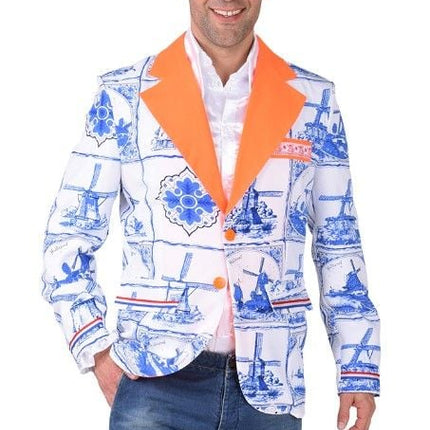 Feestbazaar Hollandse colbert delfts blauw