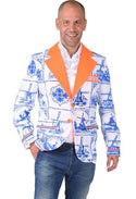 Feestbazaar Hollandse colbert delfts blauw