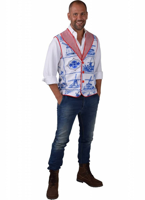 Feestbazaar Hollandse Gilet delftsblauw