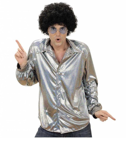 Feestbazaar Holografische blouse zilver