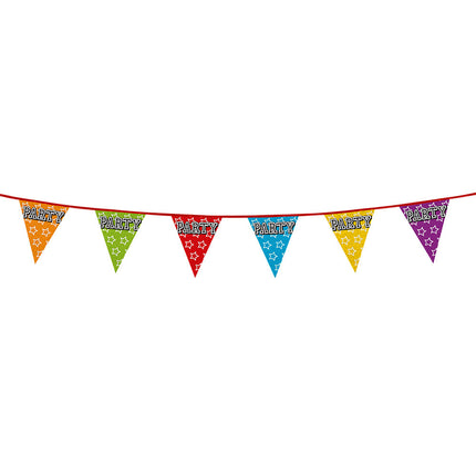 Feestbazaar Holografische Vlaggelijn 'Party' (8m)