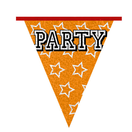 Feestbazaar Holografische Vlaggelijn 'Party' (8m)