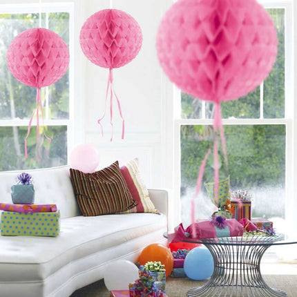 Feestbazaar Honeycomb baby roze - 30 cm